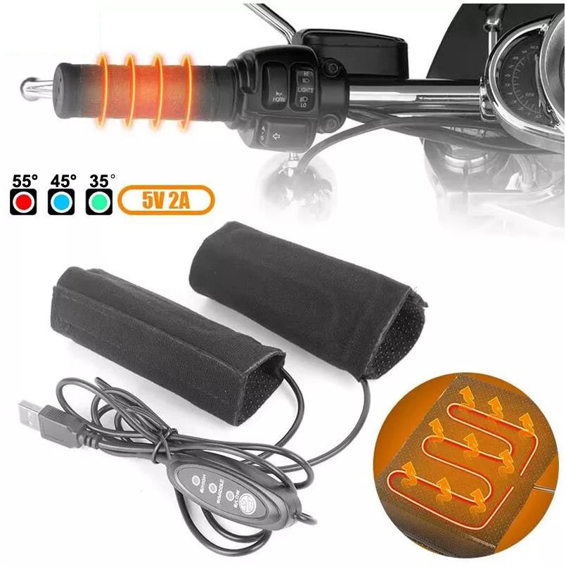 Handlebar Grip Heated - 5v 2a motocicleta aquecida handgrips 3