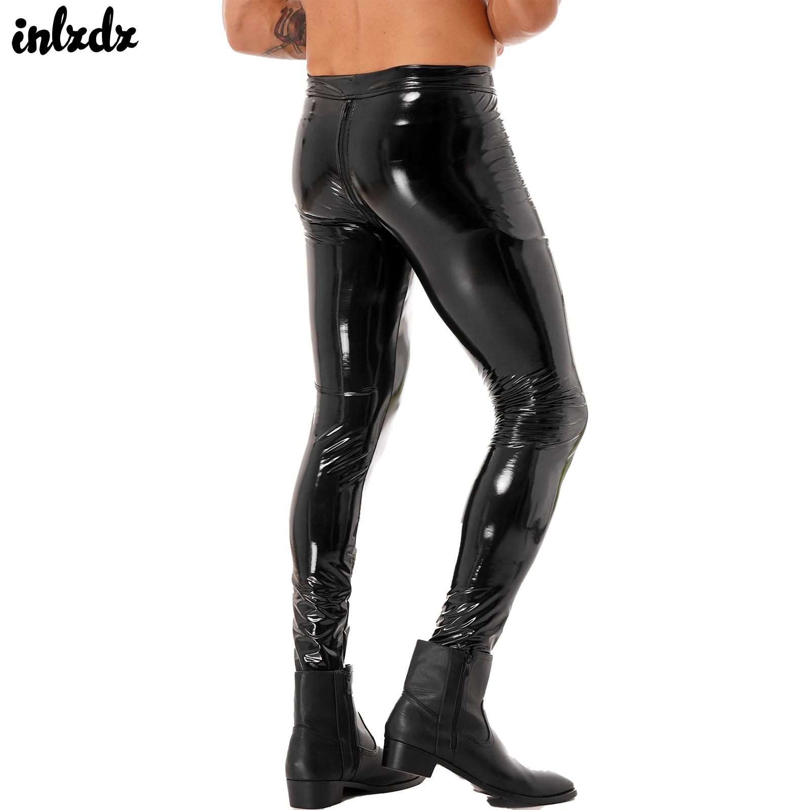 Motorcycle Gear Mens - Homens com zíper virilha calças magras