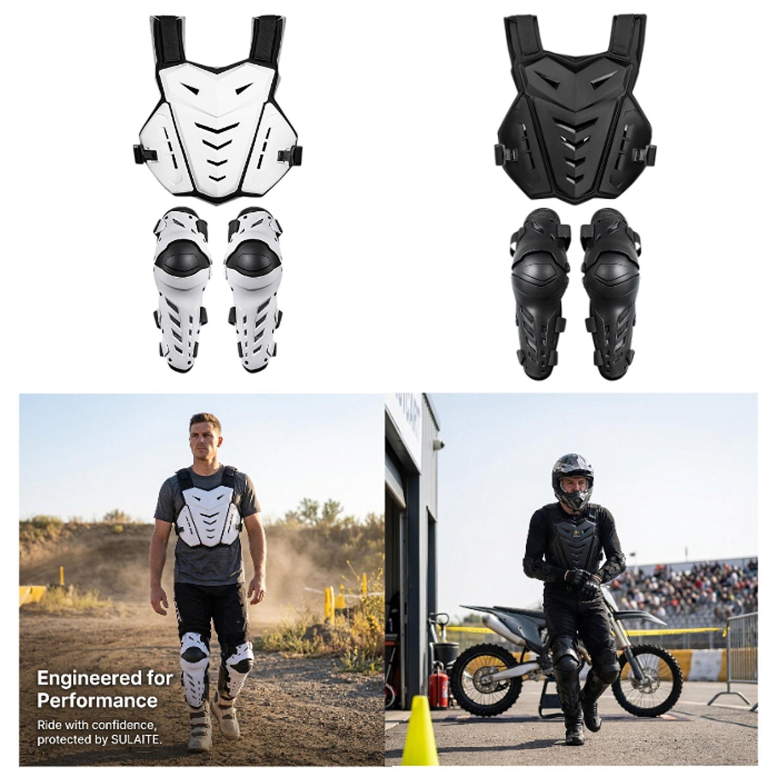Motorcycle Gear For Woman - Protetor de Peito Ergonômico, Joelheiras e