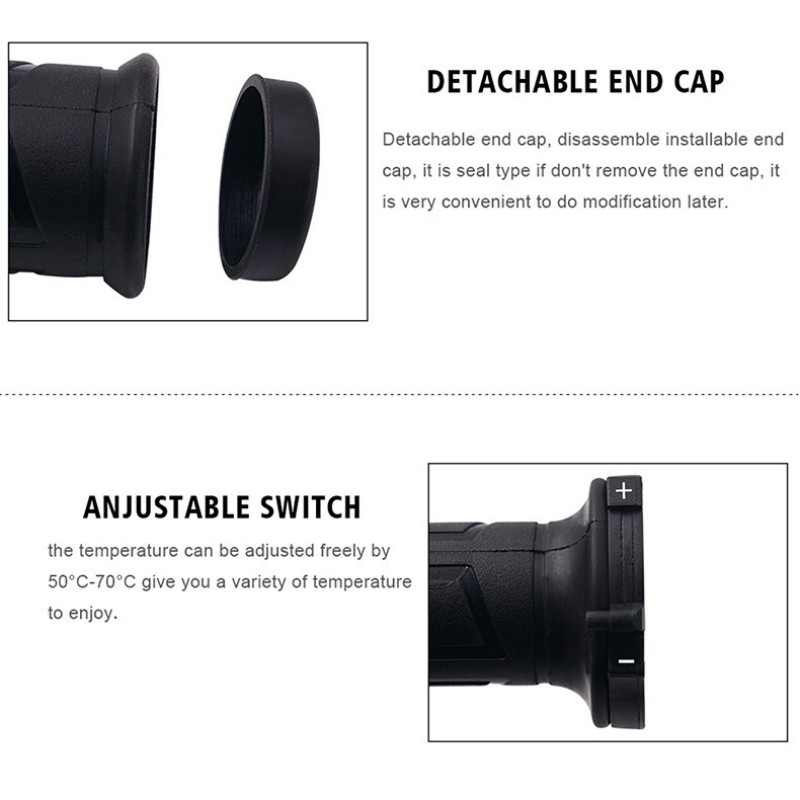22mm motocicleta mão aquecida  - Handlebar Grip Heated avaliação e preço