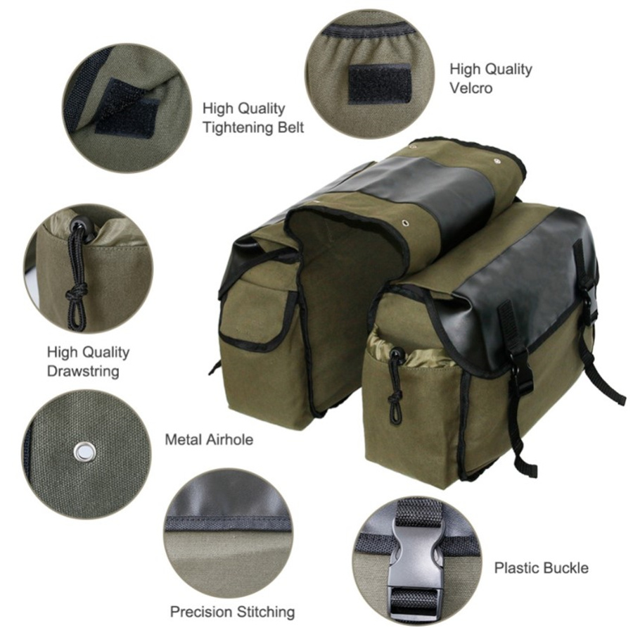 Alforje traseiro de couro de l - Motorcycle Gear Backpack avaliação e preço